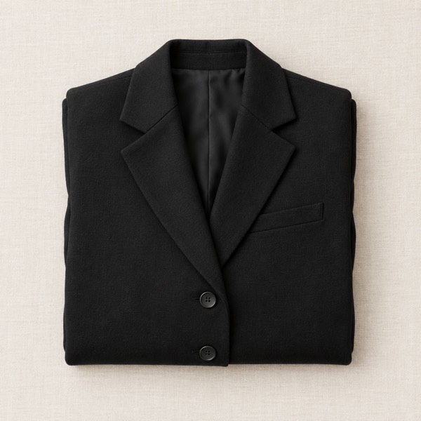 Black tailored coat
